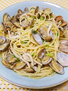 めんつゆで簡単♫アサリの和風スープパスタ-レシピのメイン写真