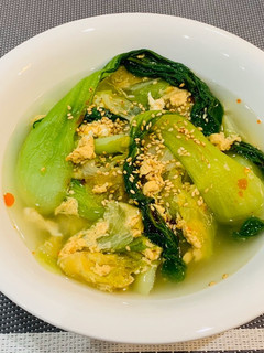 【簡単】チンゲン菜とレタスの中華スープ-レシピのメイン写真