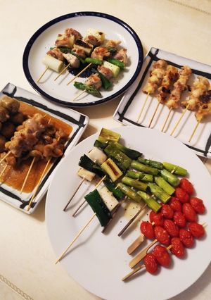 こんな時こそ！子供と作る串焼き☆-レシピのメイン写真