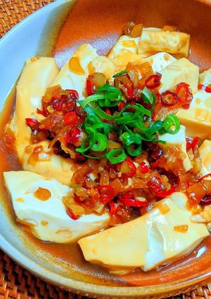 麻薬たまごのタレで作る豆富煮-レシピのメイン写真