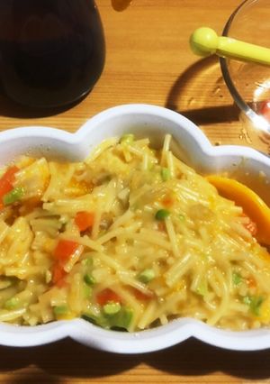 帆立と野菜のパスタ離乳食後期-レシピのメイン写真