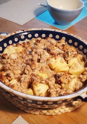 簡単スウィーツ フルーツクランブル-レシピのメイン写真