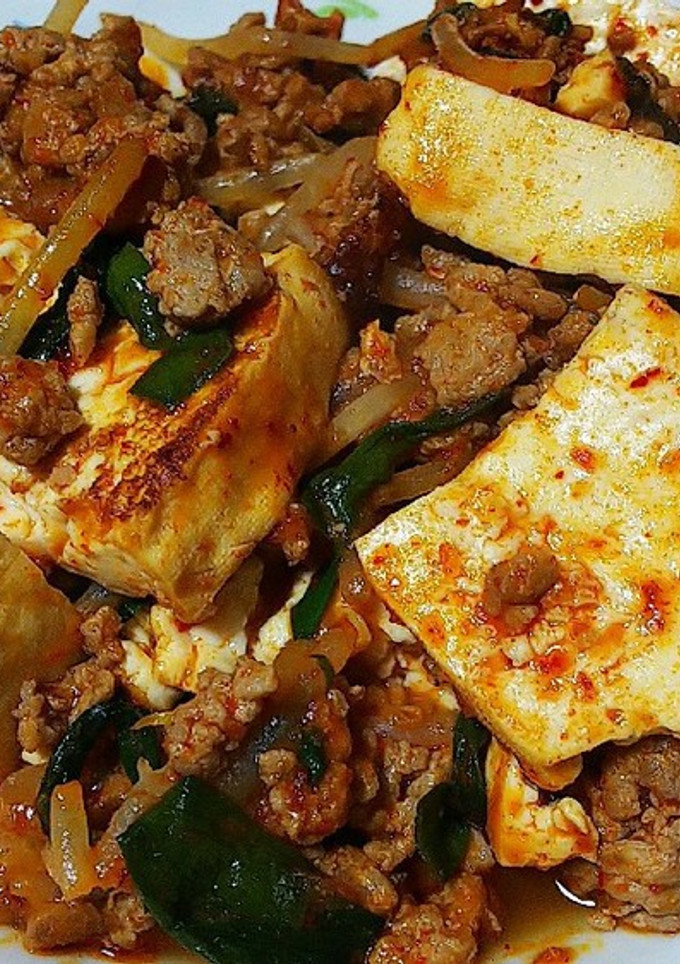 豚挽肉と豆腐のキムチ炒め-レシピのメイン写真