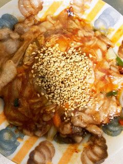 レンジケチャップキムチ豚こまのせドーム蒸-レシピのメイン写真