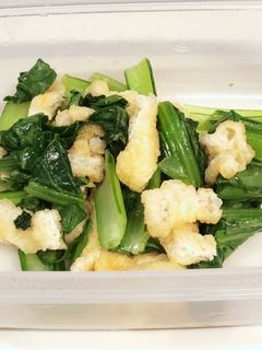 小松菜と油揚げの簡単おひたし(お弁当)-レシピのメイン写真