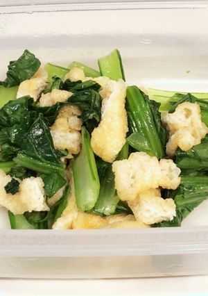 小松菜と油揚げの簡単おひたし(お弁当)-レシピのメイン写真