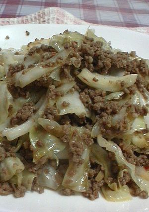 キャベツと合いびき肉のピリ辛炒め☆-レシピのメイン写真