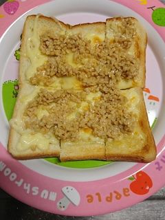 子どもが好きな納豆トースト-レシピのメイン写真