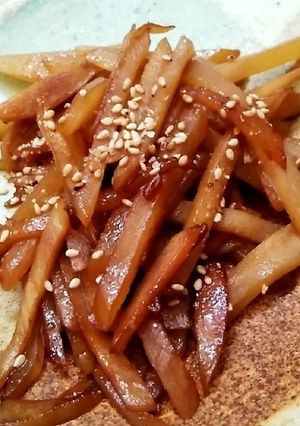 ヤーコンのバター醤油炒め-レシピのメイン写真