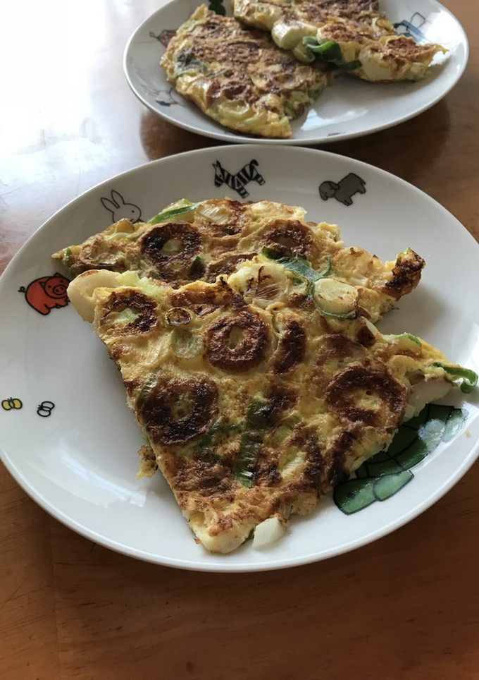 ちくわとネギの卵焼き ちぢみ風-レシピのメイン写真