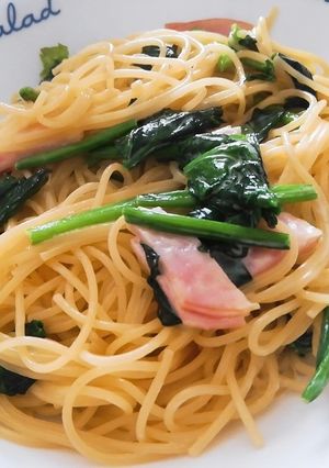 ほうれん草とハムの簡単クリームパスタ-レシピのメイン写真