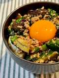 節約＆疲労回復ニラとなすのスタミナ丼