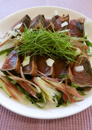 薬味たっぷり　かつおのたたき-レシピのメイン写真