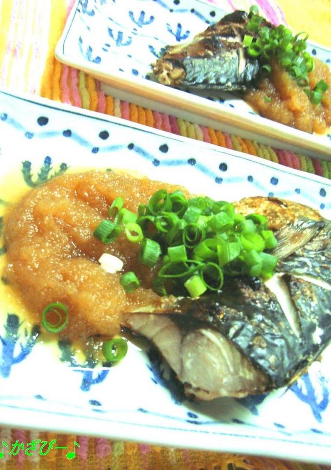 ノンオイル♪焼き鯖の玉ねぎおろしソース-レシピのメイン写真