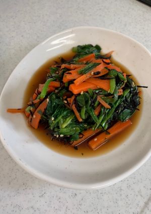 ほうれん草とひじきの胡麻和え-レシピのメイン写真