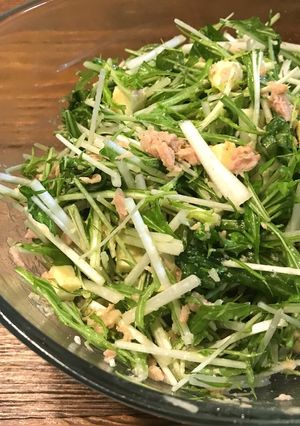 風味良し♡水菜のツナチーズサラダ-レシピのメイン写真