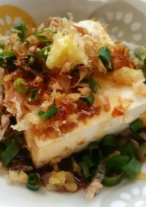 天カスと牡蠣醤油でめちゃウマ冷奴-レシピのメイン写真