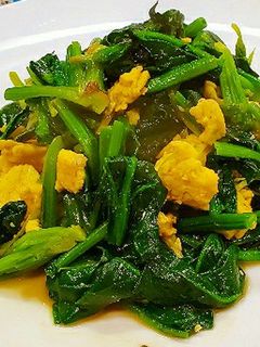 ほうれん草とふわふわ卵の炒め 定番おかず-レシピのメイン写真