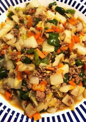 白菜とひき肉の炒め物-レシピのメイン写真