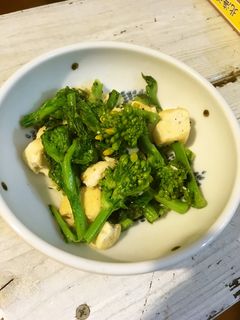 菜の花と豆腐の簡単炒め-レシピのメイン写真