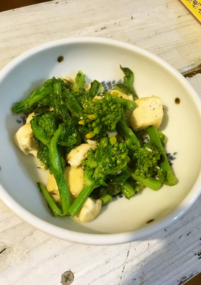 菜の花と豆腐の簡単炒め-レシピのメイン写真