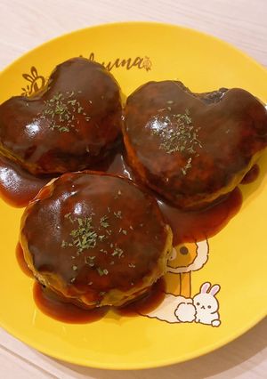 豆腐でヘルシーデミグラスハンバーグ♡-レシピのメイン写真