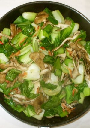 チンゲン菜と舞茸炒め♪簡単野菜炒め-レシピのメイン写真