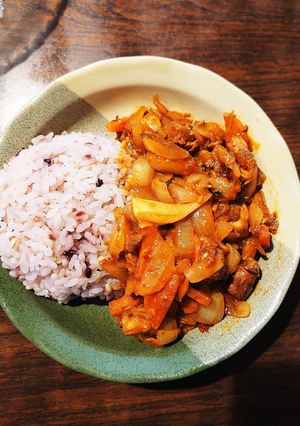 鯖缶雑穀米キーマカレーライス-レシピのメイン写真