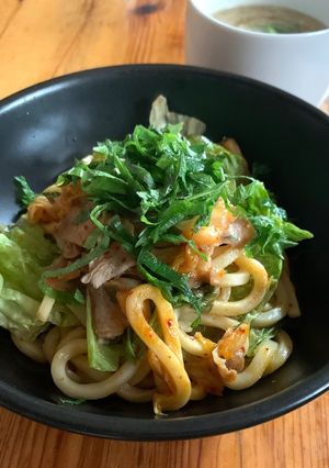 豚キムチの焼うどん-レシピのメイン写真
