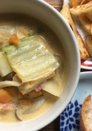簡単・失敗なし！野菜具沢山豆乳スープ-レシピのメイン写真