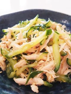 やみつき!きゅうりとササミ肉の中華サラダ-レシピのメイン写真