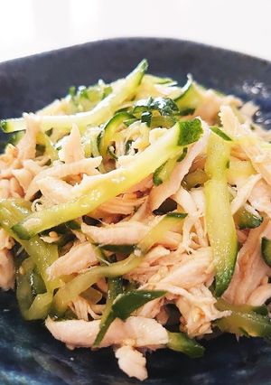 やみつき！きゅうりとササミ肉の中華サラダ-レシピのメイン写真