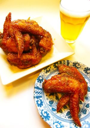 ☺簡単おつまみ♪甘辛スパイシー手羽先☺-レシピのメイン写真