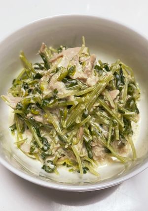 超簡単！レンジ調理で豆苗のツナ和え♪-レシピのメイン写真