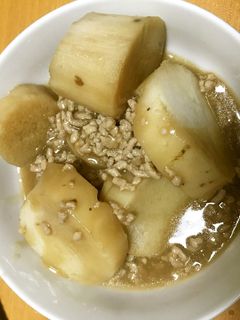 長芋の煮物 挽肉あんかけ-レシピのメイン写真