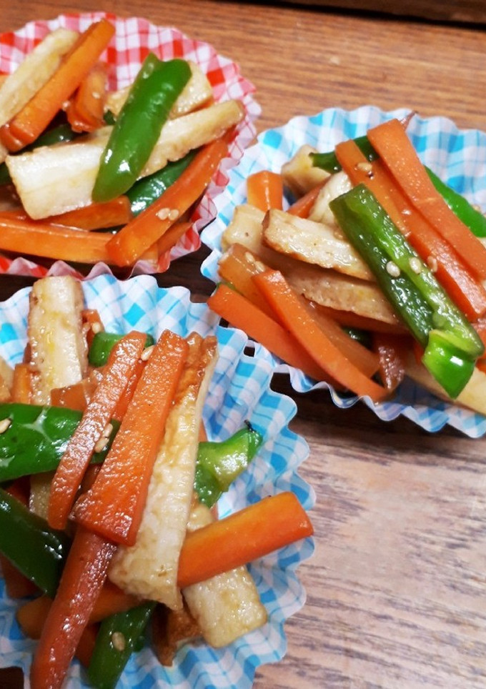 弁当冷凍作りおき☆人参とちくわのキンピラ-レシピのメイン写真