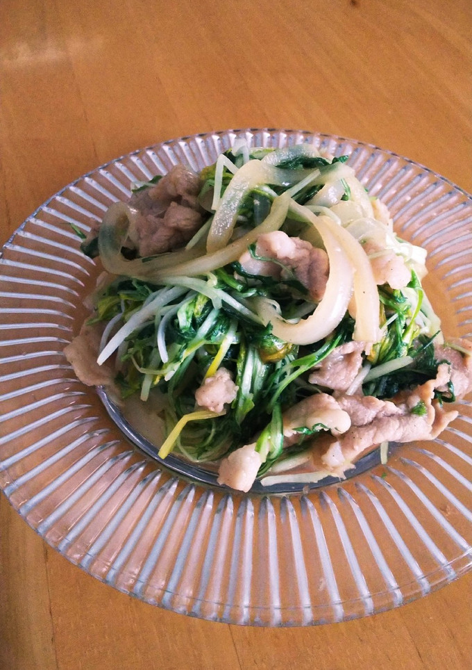 豚肉と水菜のしゃき炒め-レシピのメイン写真