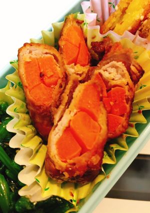 お弁当 ニンジン肉巻き-レシピのメイン写真