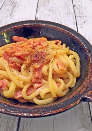 カルボナーラうどん　☆☆☆-レシピのメイン写真