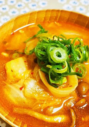 ぽかぽかキムチ豚汁♪-レシピのメイン写真