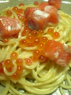 鮭。イクラ。パスタ-レシピのメイン写真