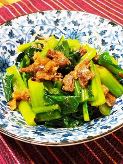 牛肉と小松菜の豆板醤炒め風-レシピのメイン写真
