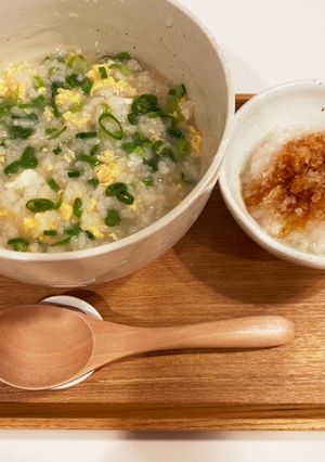 ネギたっぷり卵粥-レシピのメイン写真