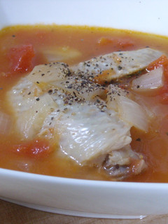 トマトと鶏手羽スープ♪-レシピのメイン写真