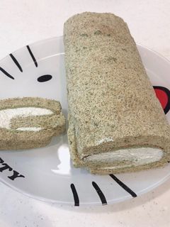 抹茶生チョコと抹茶クリームのロールケーキ-レシピのメイン写真