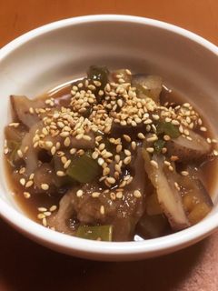 茄子と蓮根のオイスターソース炒め煮-レシピのメイン写真