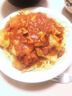 トマト煮込みスパゲティー-レシピのメイン写真