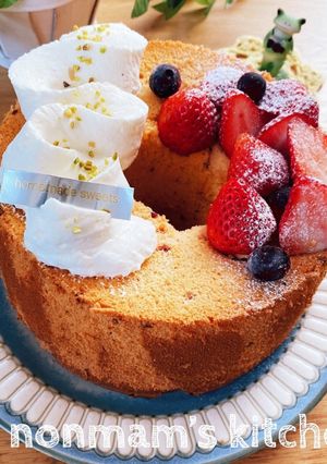 いちごのシフォンケーキ（レシピ更新）-レシピのメイン写真