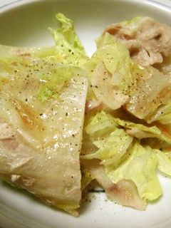 電子レンジで白菜と豚バラの重ね蒸し-レシピのメイン写真