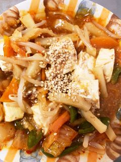 全てレンジ肉なし豆腐春雨キムチ炒め煮-レシピのメイン写真